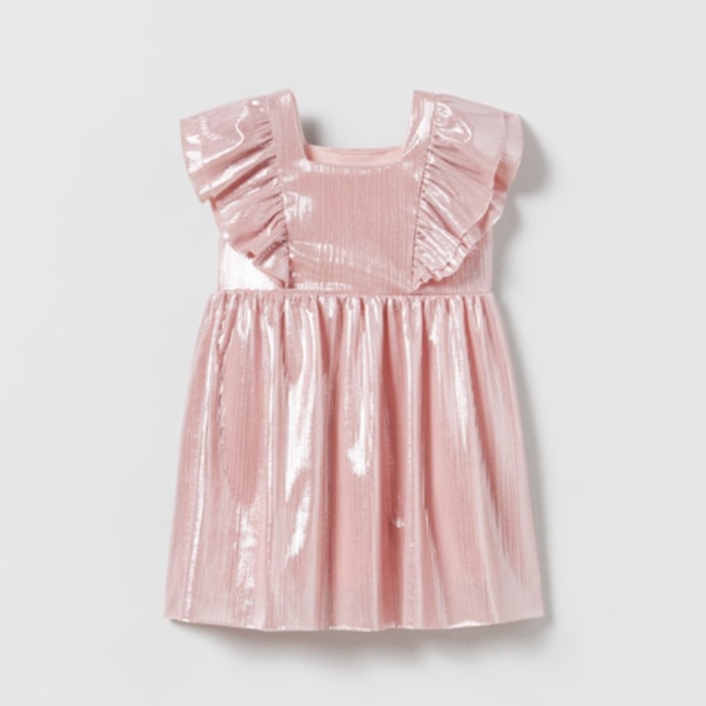 SHIMMERY RUFFLED DRESS